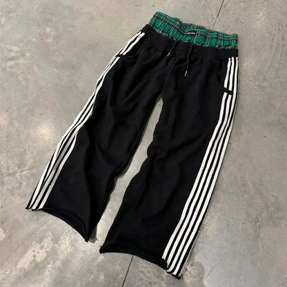 Y2K Four-Striped Double Pants