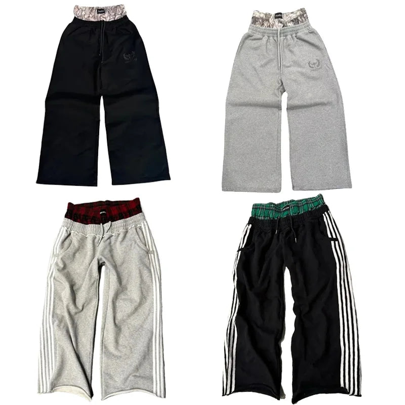 Y2K Four-Striped Double Pants